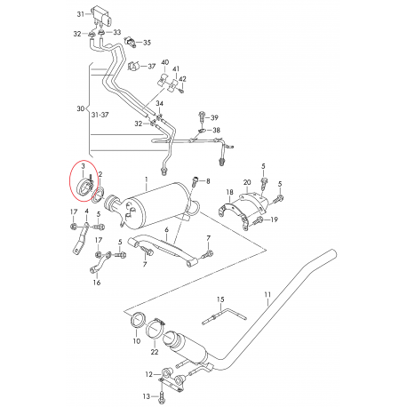 Audi A3 VW TRANSPORTER Savilcējskava D 75mm, 1K0253725