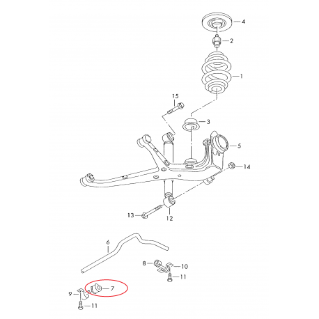 Stabilizatora bukse FEBI BILSTEIN 34-V088, 7M0511413B, 802-39460