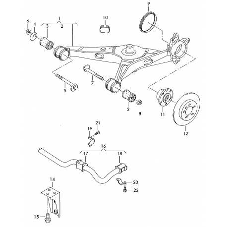 VW MULTIVAN V, VI Stabilizatora bukse 7H5511413B, 42174 01 2gab D23mm