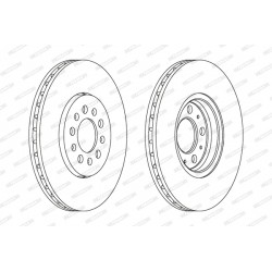 Audi A3 VW Golf Bremžu diksi d288 1J0615301C, 09.7010.21, DDF1221