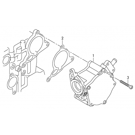 AUDI A1, A3, A4, A4 ALLROAD, A5, A6 Vakuumsūkņa blīvju komplekts Elring 443.020, 06H103121J