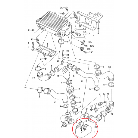 Pūtes sistēmas gaisa caurule 1117701100 JP GROUP, 701145832A