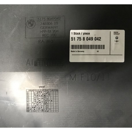 BMW F10 aizmugures nosegs pie bampera R M trim 51758049042