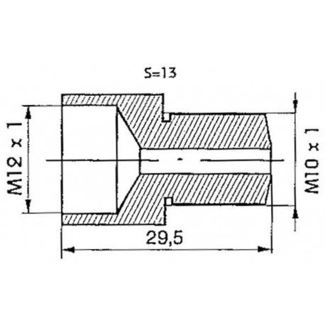 Pāreja M12X1 uz M10X1