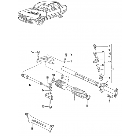 Audi A6 100 C4 Stūres putekļu gumija LEMFÖRDER 617 401 205, 431419831