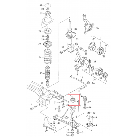 VW Polo Lupo AROSA plaukta bukse 34-2978, 6N0407181