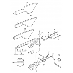 VW Golf 4 Bora Audi A3 rokas bremžu troses caurule L 1J0711951C 2