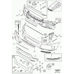 Volvo XC90 02-07 priekšējā bampera iekšējā daļa 30698330 2