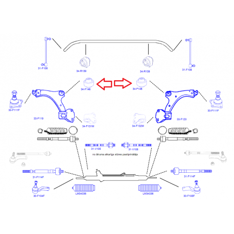 Ford Mondeo S-MAX VOLVO V70 S80 S60 Sviras bukse pr.  LEMFÖRDER 34-F146, 3595201, 1507182