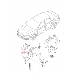 Audi A6 C6 priekšējā spārna sargs nosegs 4F0 809 967B