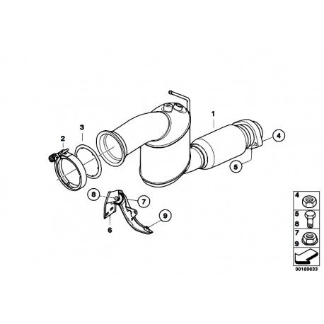 BMW E90 E60 X5 izplūdes sitēmas blīve pie DPF filtra 18307793678
