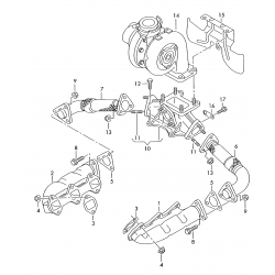 AUDI VW SKODA A4 Avant A6 A8 Q7 izplūdes kolektora blīve 180-993 FA1 059131599A 2