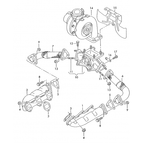 AUDI VW SKODA A4 Avant A6 A8 Q7 izplūdes kolektora blīve 180-993 FA1 059131599A