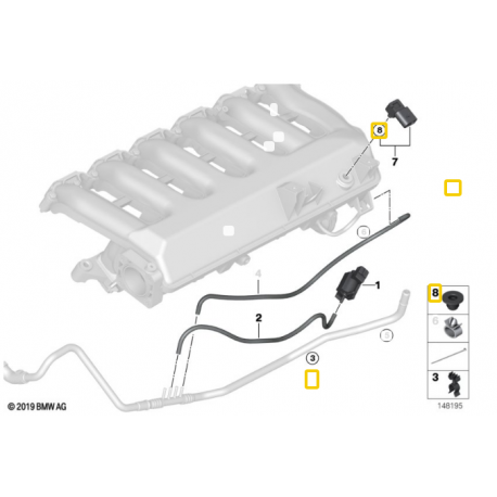 BMW 3er 5er 6er 7er X3 X5 X6 ieplūdes kolektora blīve Map sensoram 13627792261