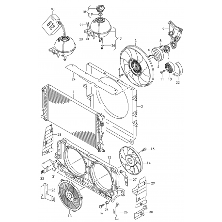 VW Crafter 06-16 deflektors L 2E0121283