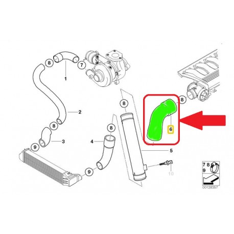 Pūtes sistēmas gaisa caurule Sasic F49083, 3356015, 11617799389
