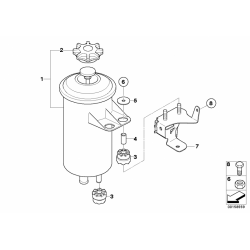 BMW E60 Stūres pastiprinātāja sūkņa izplešanās trauks 32416782538 2