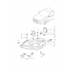VW Jetta 11- repair kit for headlamp housing Right 5C7998226