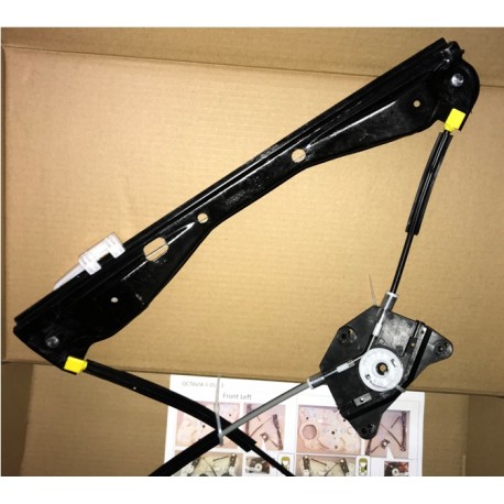 Škoda Octavia 05-08  loga pacēlāja mehānisms priekšas L elektro bez motoriņa 1Z1837461