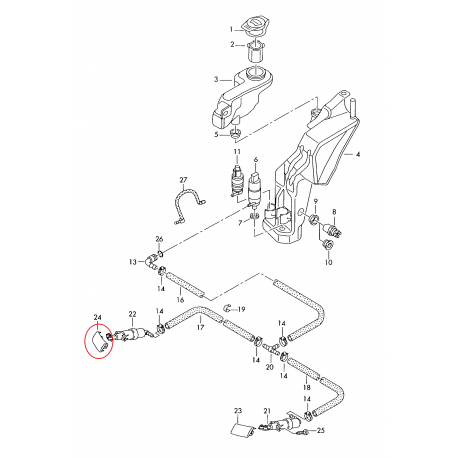 Audi A4 05-08 bampera vāciņš luktura mazgātājam R 8E0955276E