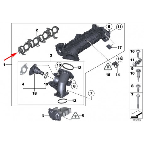 BMW 2.0 Diesel N47N N47S1 Swirl flap plug F20, E93, F21