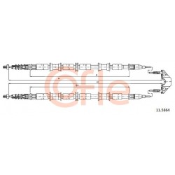 Opel Zafira Rokas bremžu trose 13104993, 07.1247, 11.5864