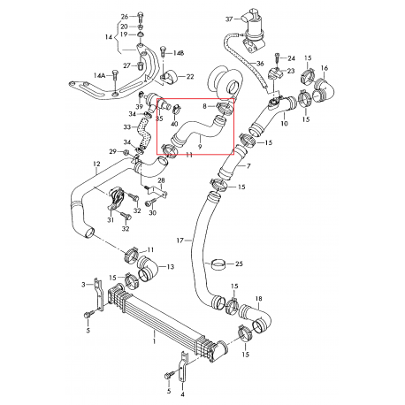 VW Sharan Pūtes sistēmas gaisa caurule 10-2911 Sasic 3336142