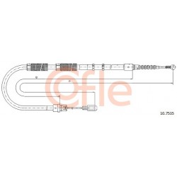 Bremžu trose COFLE 10.7535, 8E0609721AR, 8E0609721AL