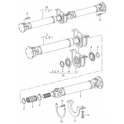 Mercedes Sprinter, VW LT Kardāna gultnis LM25240ALT JP GROUP, 2D0521351, 9014110312 2