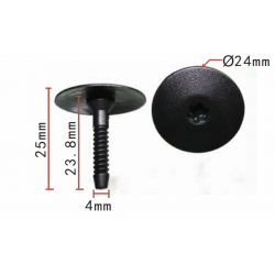 Universāla skrūve melna 4X24MM 07147296886