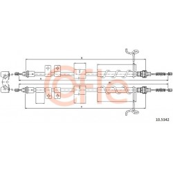 Bremžu trose COFLE 10.5342, 1516240, 5030119