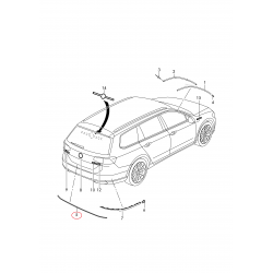 VW Passat 13- aizmugures modings ar Hromu 3G9853835A2ZZ 2