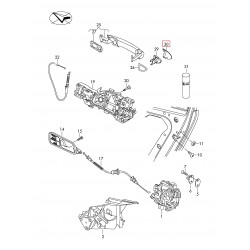 VW PASSAT B6 Durvju roktura vāciņš 3C0837880AGRU