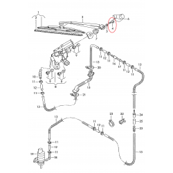 Audi A3 04-07, Audi A4 01-12 aizmugurējā logu tīrītāja sprausla 8E9955985 2