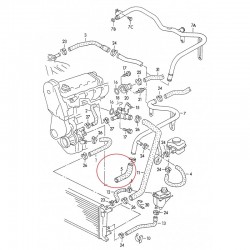 Audi 80 B3 B4 1.9D, 1.9TDi dzesēšanas caurule 026121063N 2