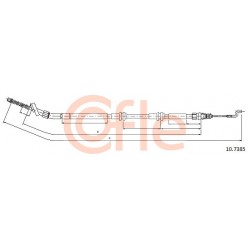 Bremžu trose 10.7385 COFLE, 	2H0609721B, 2H0609721D, 2H0609721C