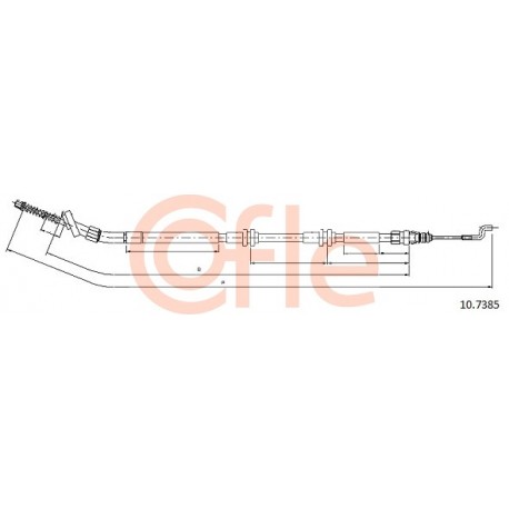 Bremžu trose 10.7385 COFLE, 	2H0609721B, 2H0609721D, 2H0609721C