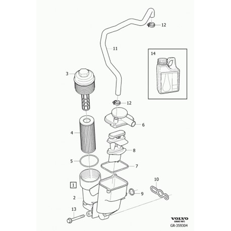 VOLVO XC60 XC90 XC70 V70 Vārsts, Motora kartera ventilācija 8642424