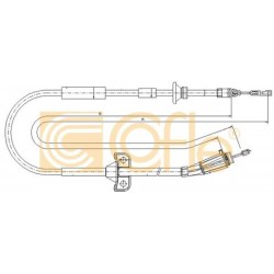 VOLVO S60, S80 bremžu trose Triscan 814027136, 30665093, 	30714831