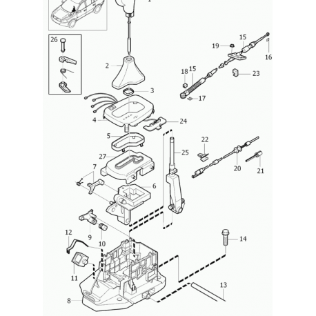 Volvo XC90 Automāta pārslēdzēja remonta komplekts CLAW 8675629