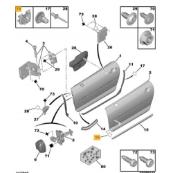 PEUGEOT durvju moldinga klipsis 856555