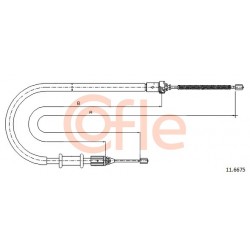 RENAULT KANGOO Bremžu trose COFLE 11.6675, 480-116675, 8200694053, 7700311698