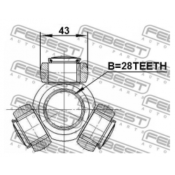Ford TRIPOD ŠARNĪRS, PIEDZIŅAS VĀRPSTA 1446283, 1460786, 1600604, 1788208 2