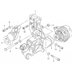 Gultnis, Ventilatora vārpsta-Motora dzesēšana FEBI BILSTEIN F19740, 058115136A 2