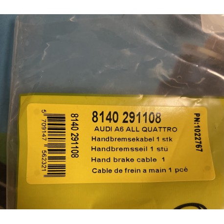 Audi A6 C5 Bremžu trose TRISCAN 1 987 477 959, 4B0609721N, 24.3727-0178.2, 107589, BC2277