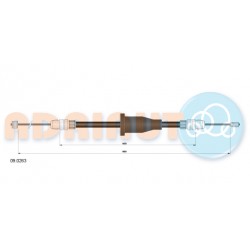 CHRYSLER VOYAGER IV 00-08 Stāvbremzes trose Priekšā  09.0263, 4721310AC, 4721310AD, 4721310AE