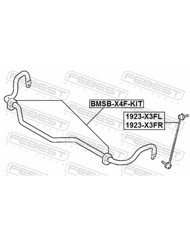 BMW F25, F26, Stabilizatora bukse BMSB-X4F-KIT...