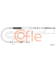 Bremžu trose TRISCAN 10.7537, 8E0609721AQ, 8E0609721AF