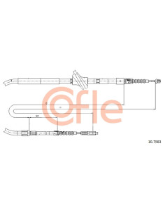 Audi A6 C4 Bremžu trose 10.7583 COFLE, 4A0609721D