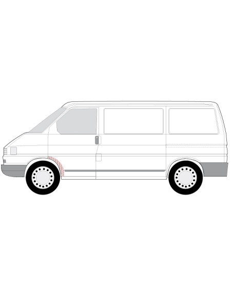 VW Transporter 90-03 arka priekšas iekšas L